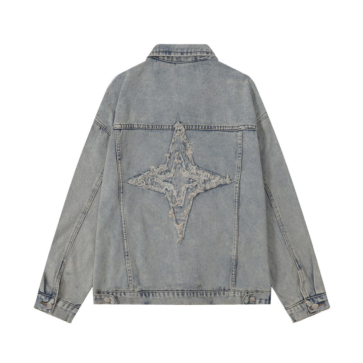 Raw Edge Star Denim Trucker Jacket