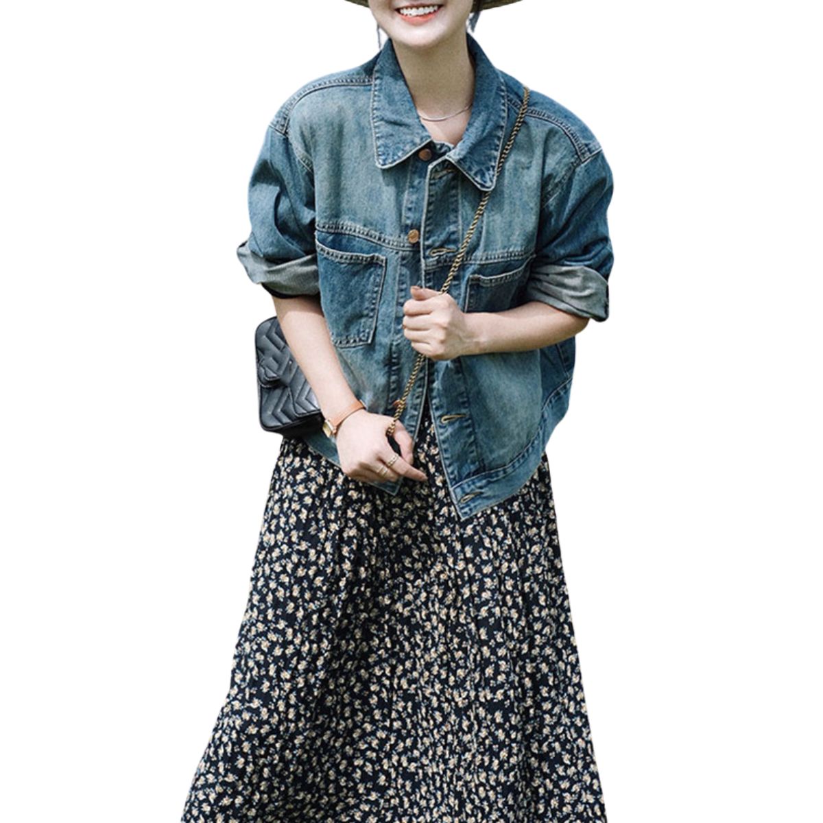 Oversized Vintage Washed Denim Jacket