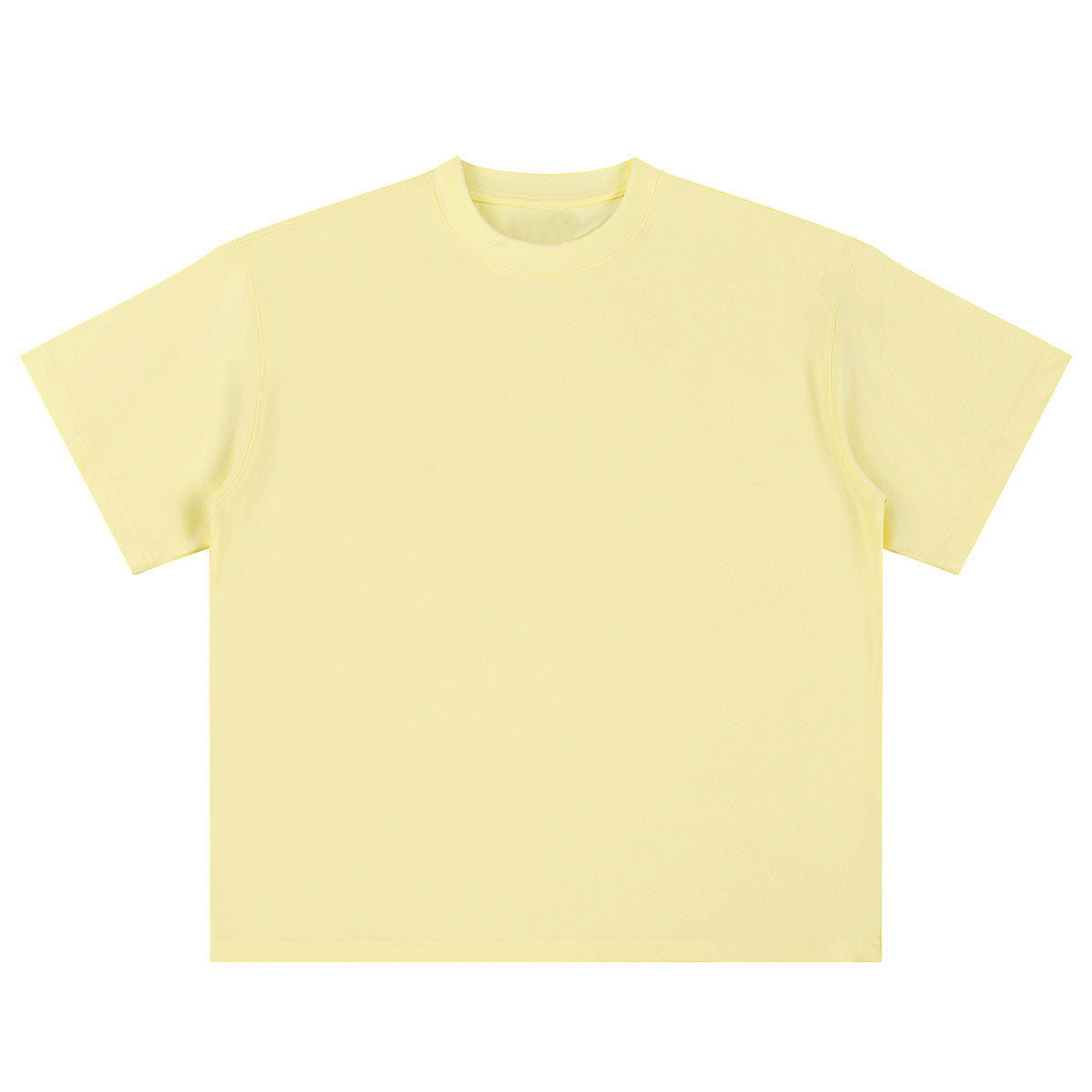 Relaxed Fit Boxy Solid Color Minimal Tee