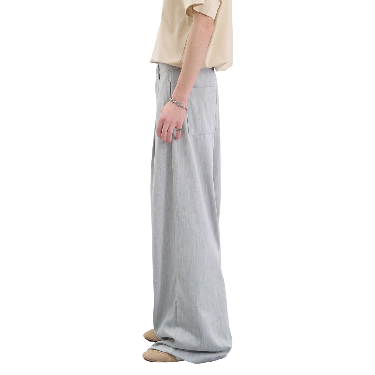 American Vintage Pleated Wide-Leg Pants