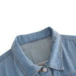 Short Sleeve Belted Midi Denim Shirtdress