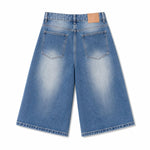 Vintage Sand Wash Straight Leg Denim Shorts