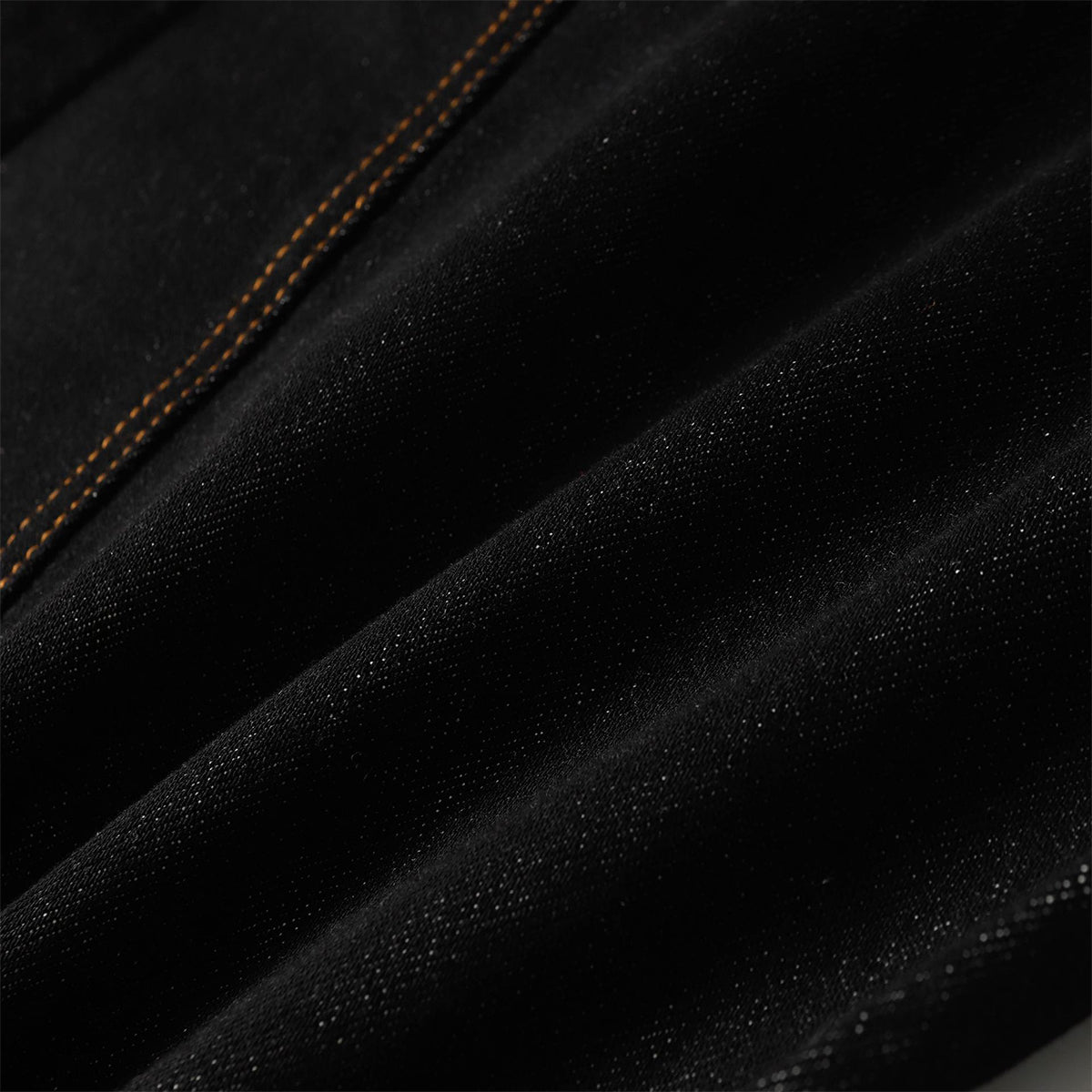 High Street Vintage Washed Raw Denim Wide Leg Curved Jeans