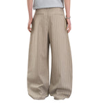 Vintage Pinstripe Baggy Wide-Leg Trousers