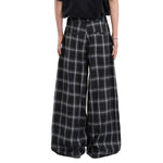 Vintage Hip-Hop Plaid High-Street Baggy Wide-Leg Trousers