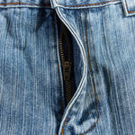 Vintage Slub Embroidered Curved Blade Relaxed Jeans