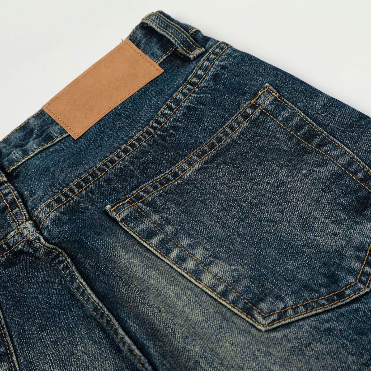 Vintage Light Wash Blue High Waist Wide Denim