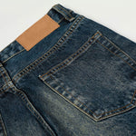 Vintage Light Wash Blue High Waist Wide Denim