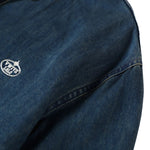 Long-Sleeve Button-Front Denim Shirt