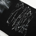 Painted Distress Black Wide Leg Star Patch Jeans