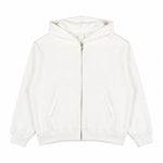 Boxy Cropped 340G Thermal Fleece Zip Hoodie