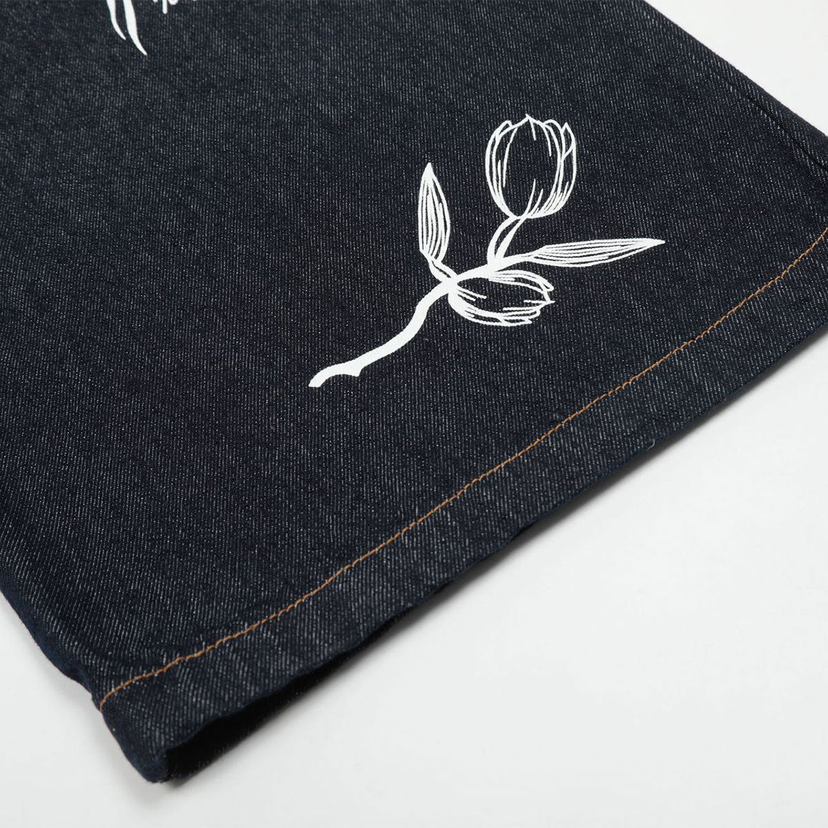 Floral Print Vintage Wide Leg Jeans