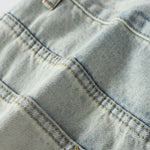 Vintage Light Wash Distressed Straight Leg Relaxed Jeans