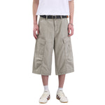 Vintage Washed Distressed Multi-Pocket Cargo Shorts