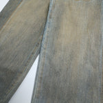 Vintage Distressed Washed Wide Jeans