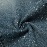 Vintage Speckled Wash Wide Leg Denim Jeans