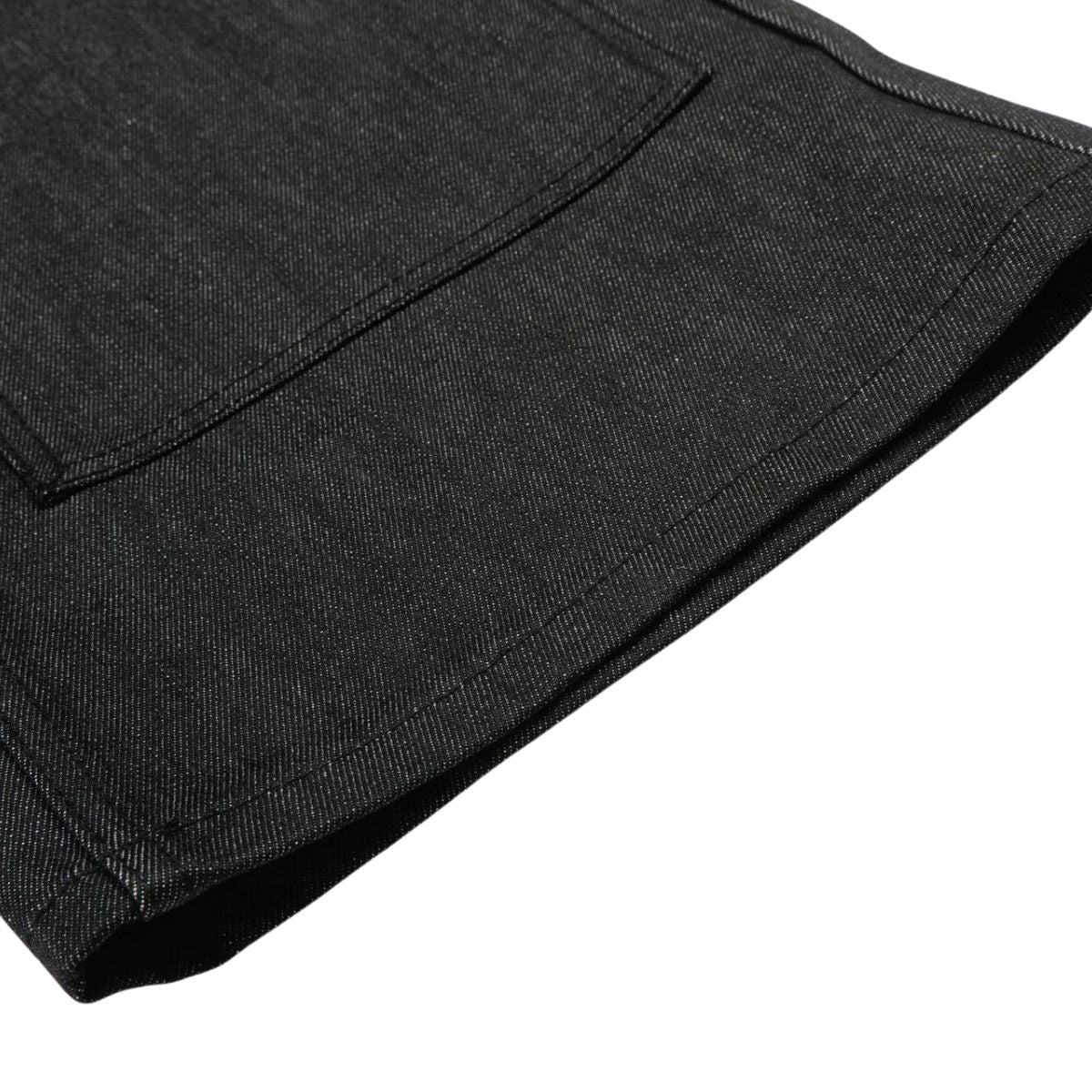 Raw Black Wide Leg Jeans with Utility Flap Pocket Detail
