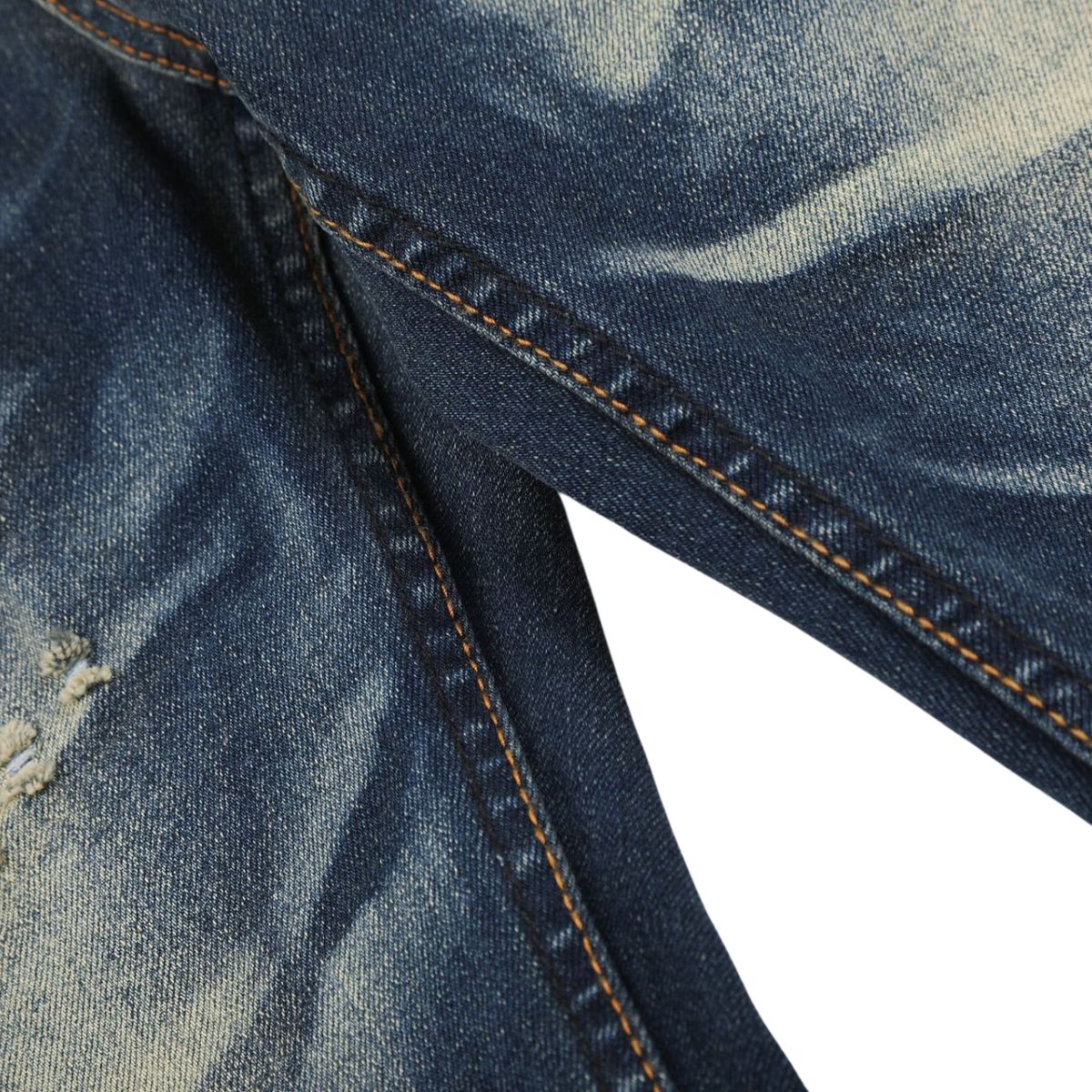Vintage Distressed Slim Flare Jeans
