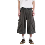 Multi-Pocket Baggy Cargo Cropped Pants