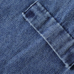 Patchwork Short-Sleeve Denim Shirtdress