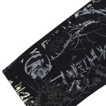 Smoke Rise Graffiti Black Wide-Leg Printed Jeans