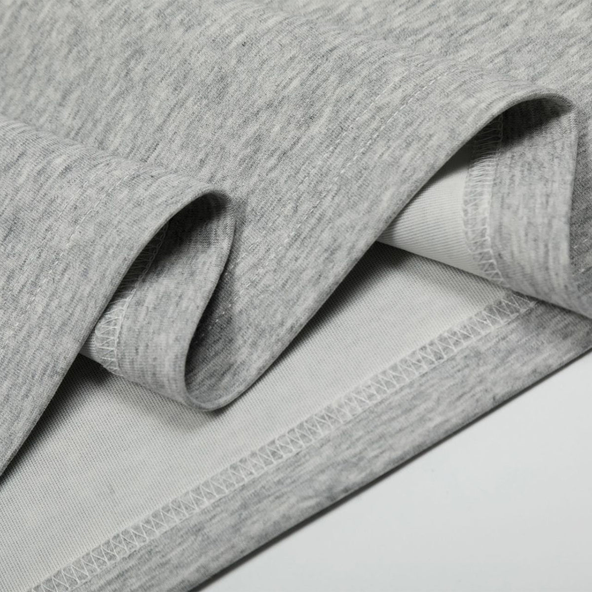 American Streetwear Deconstructed Zip Slim Solid Tee