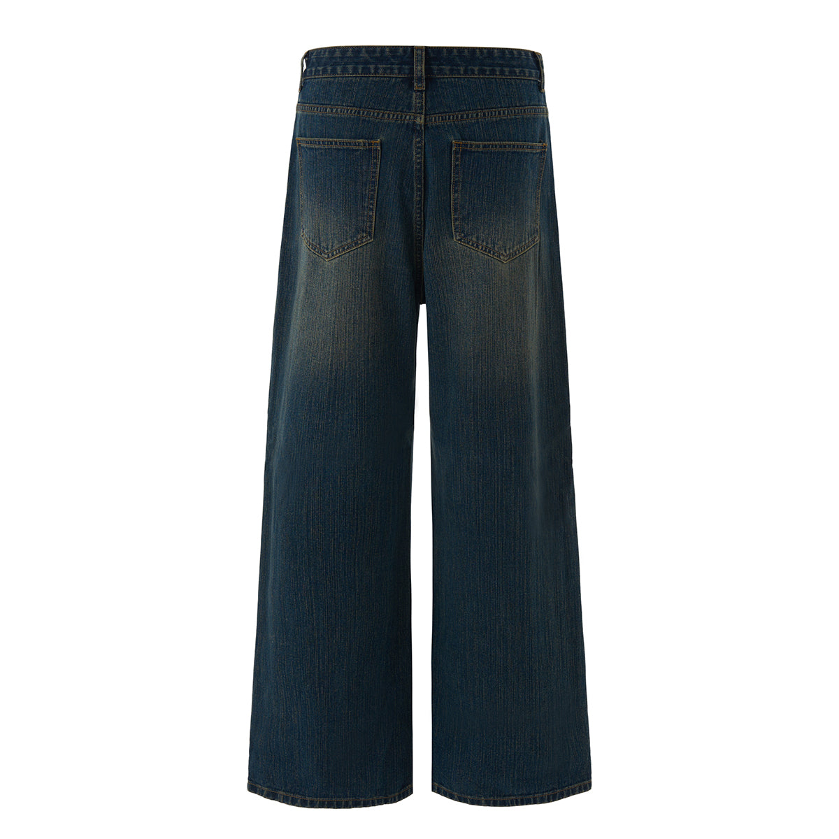 Comfort Fit Vintage Blue Wide Leg Everyday Jeans