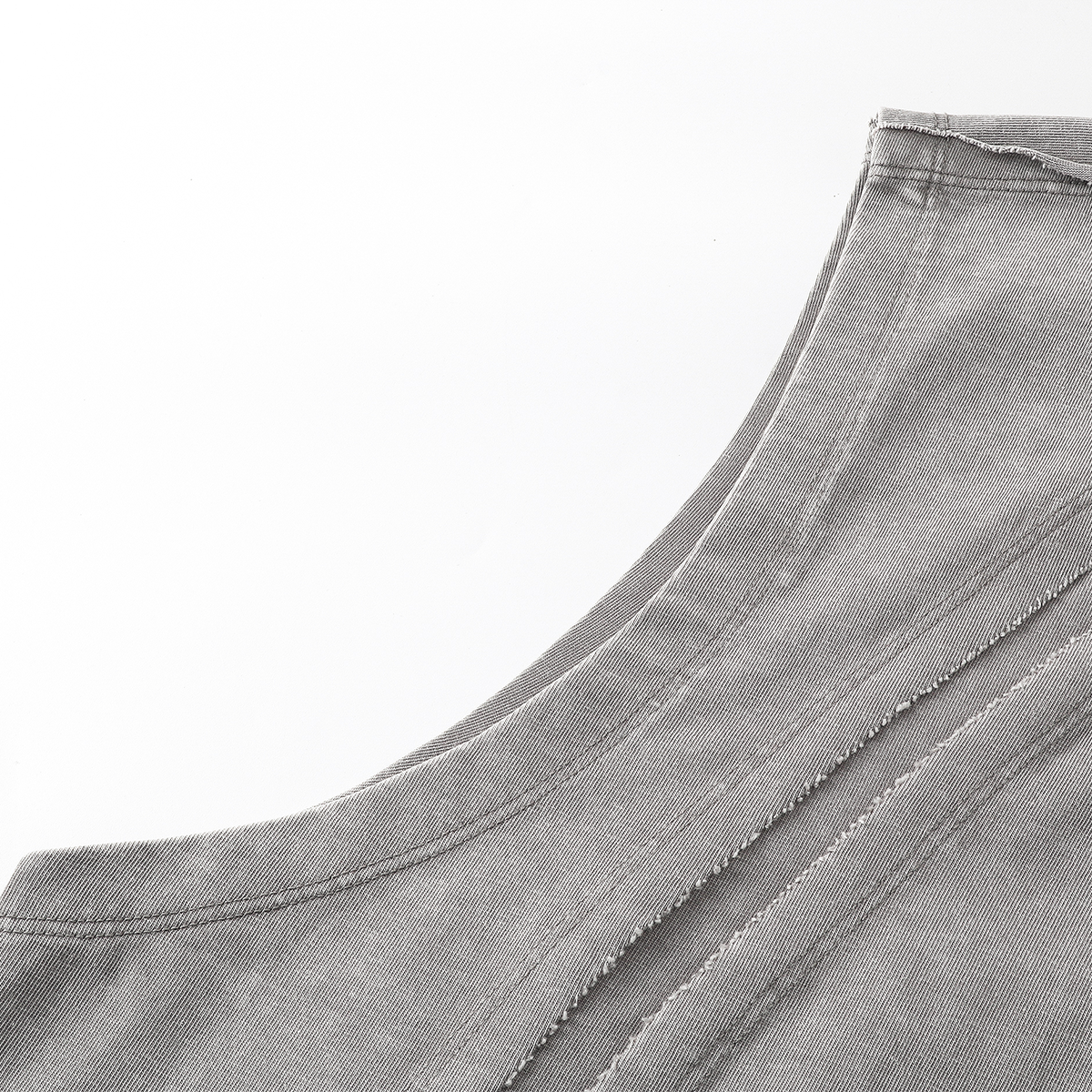 Raw Edge Patchwork Muscle Tank 275gsm