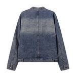Zip-Up Baggy Denim Jacket