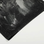 Studded Black Paint Splatter Wide Leg Jeans