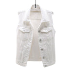 Women's Relaxed Fit Ripped Denim Vest