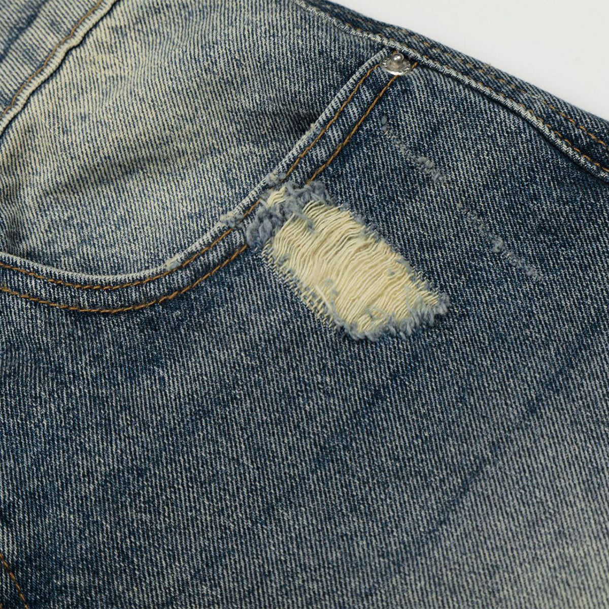 Distressed High Waist Wide Leg Jeans