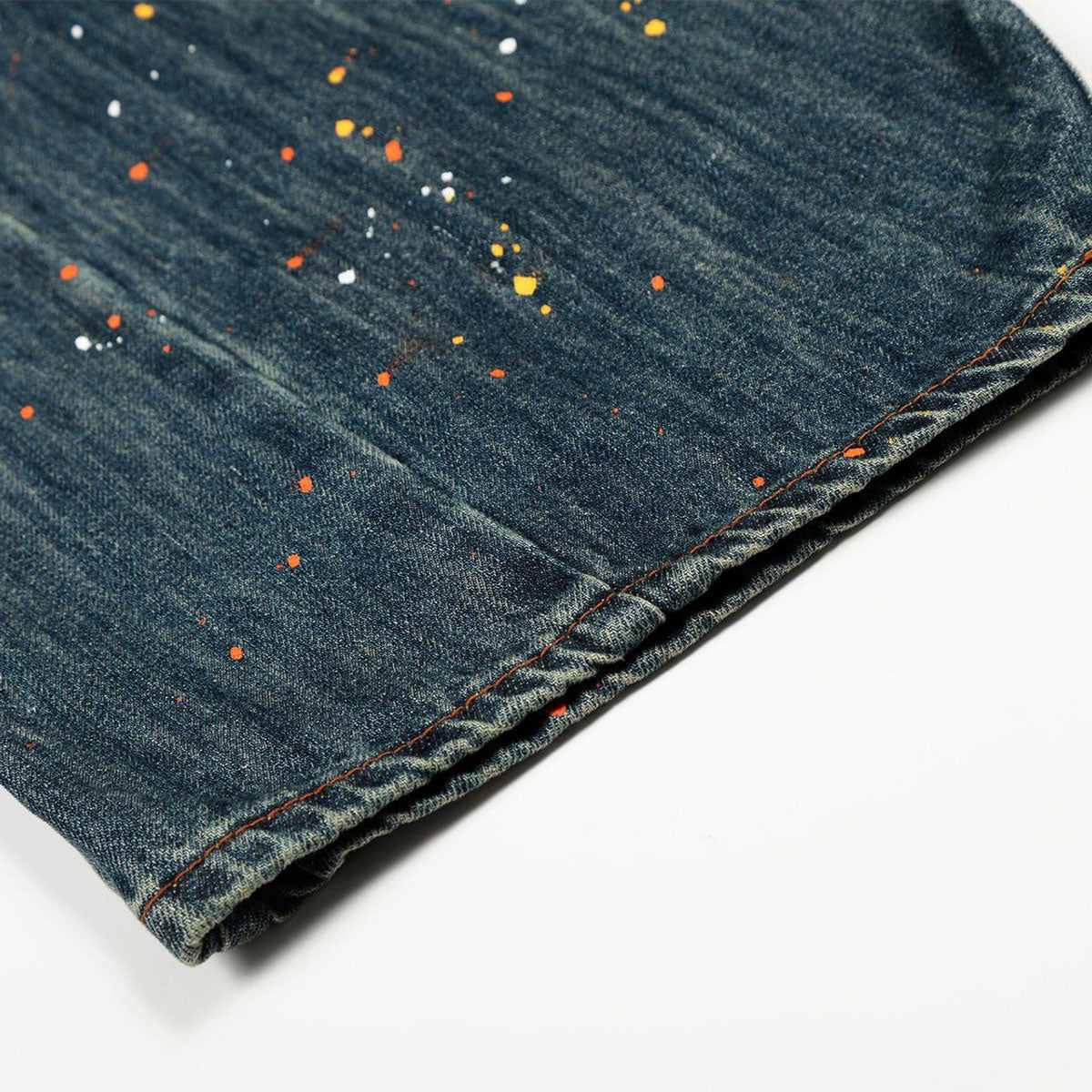 Paint Splatter American High Street Wide Denim