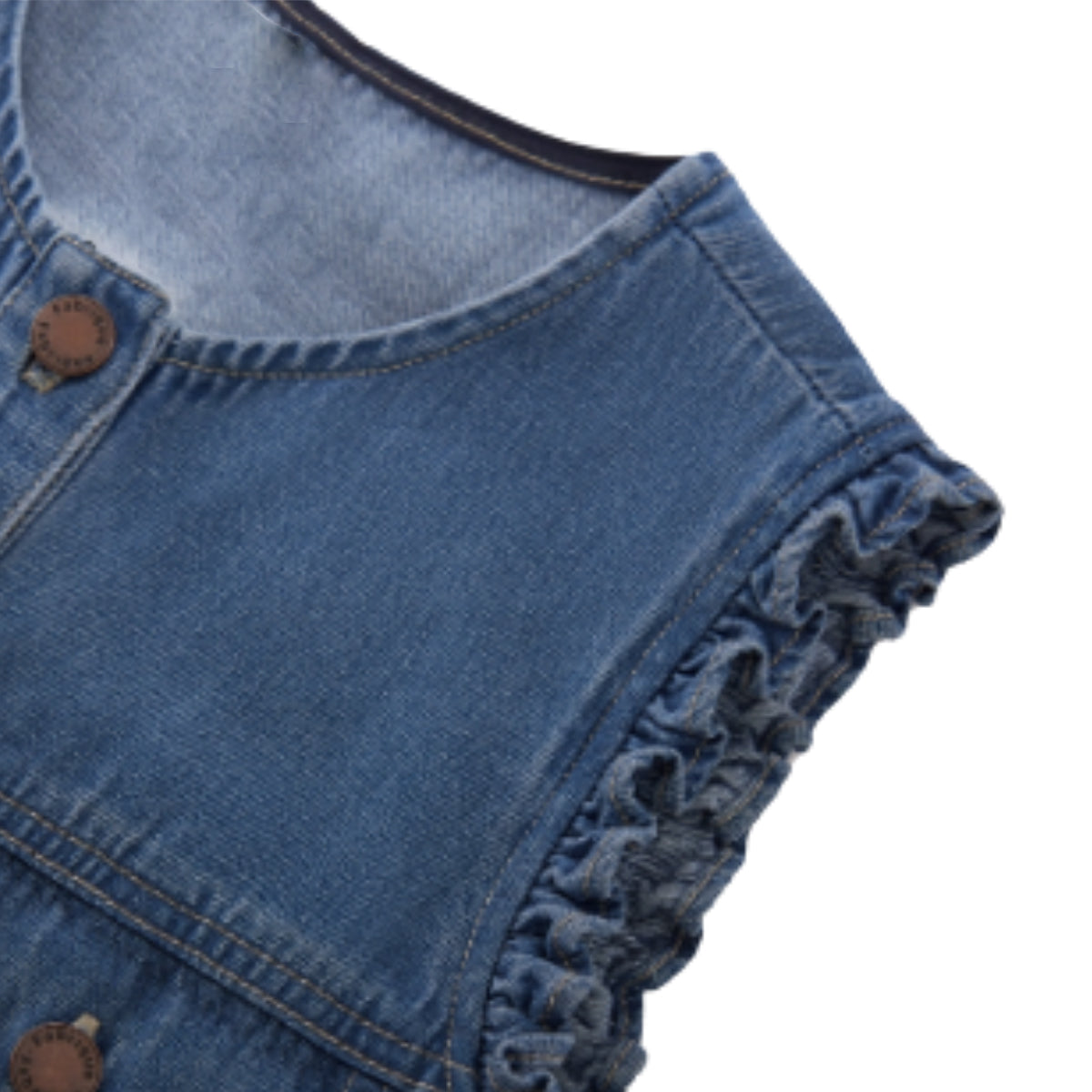 Relaxed Fit Sleeveless Denim Midi Dress