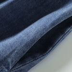 Patchwork Short-Sleeve Denim Shirtdress