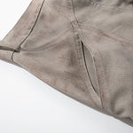 Paint Splatter Detail Wide Leg Jeans Geometric Stitching