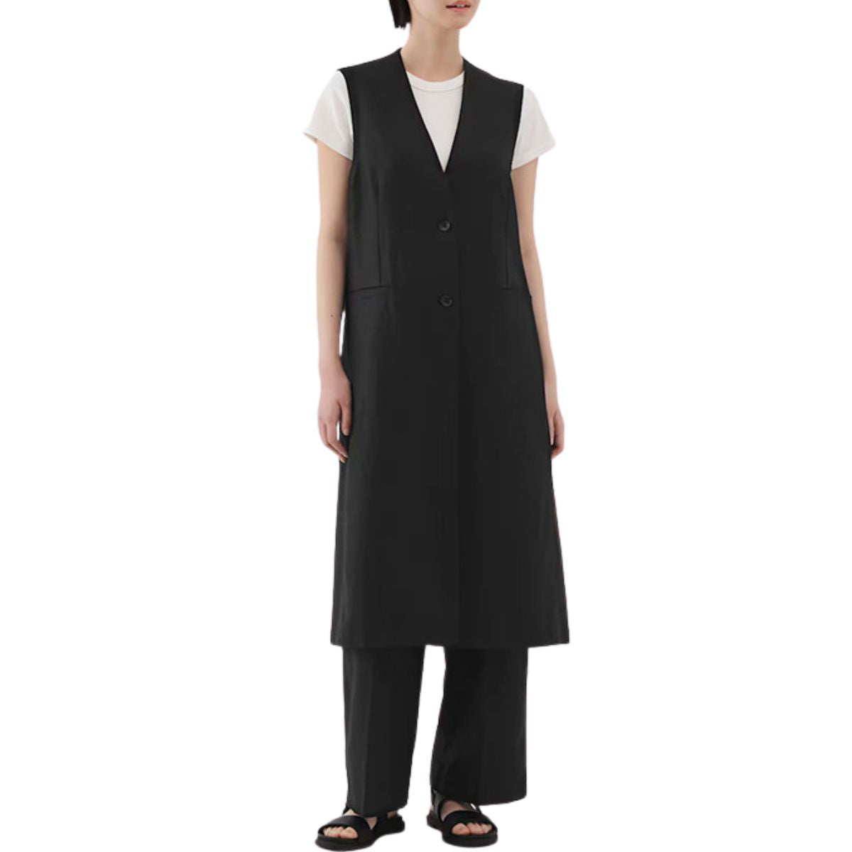 Women' s Twill Denim Long Vest