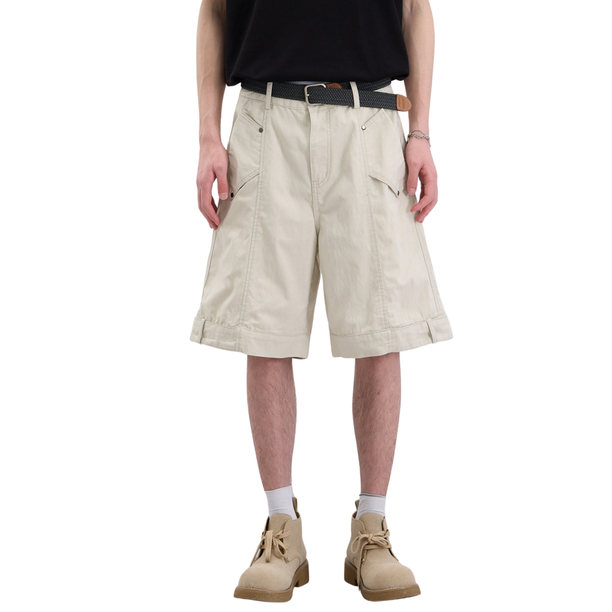 Streetwear Cargo Straight Bermuda Shorts