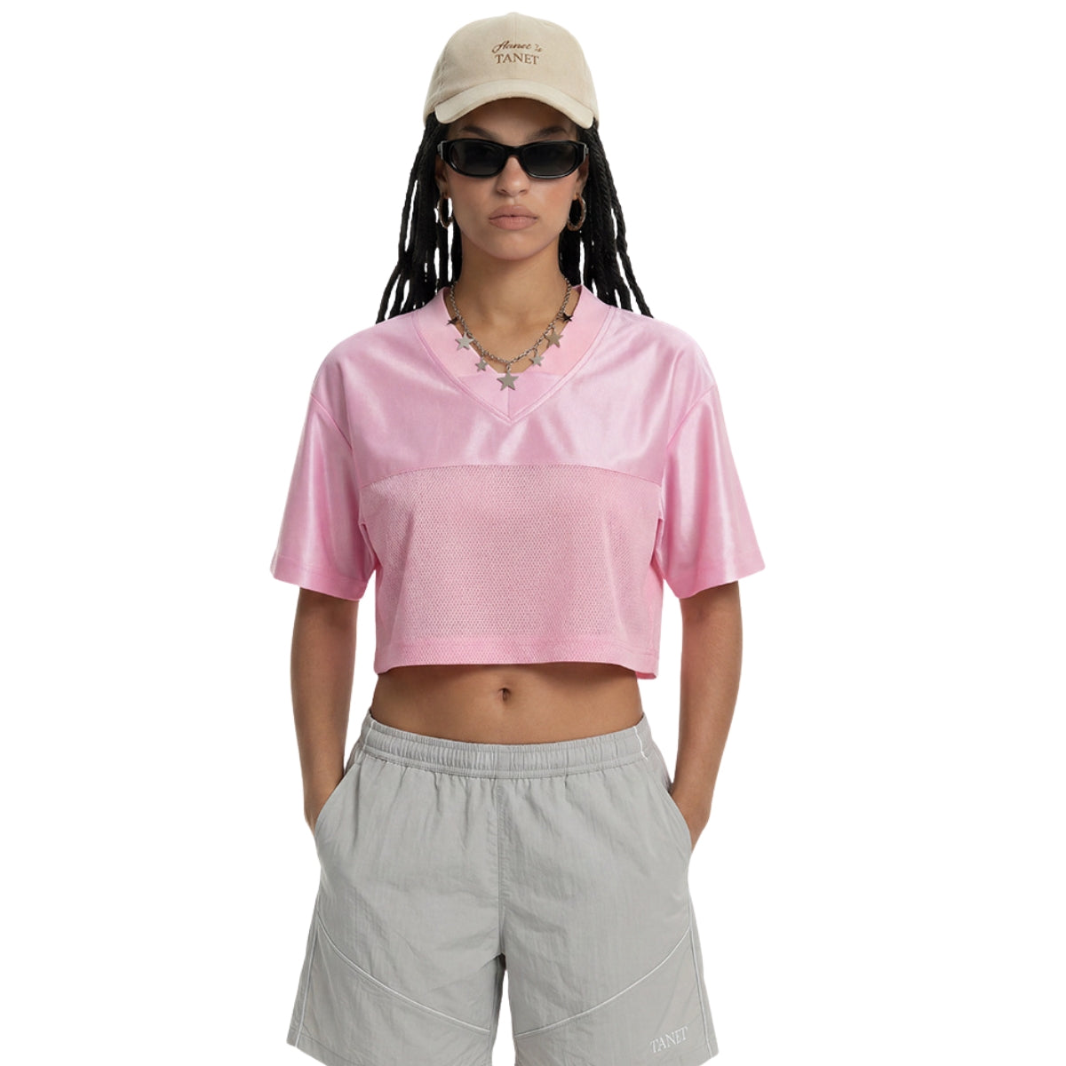 Cyber-Grunge Distressed Cutout Y2K Cropped Top
