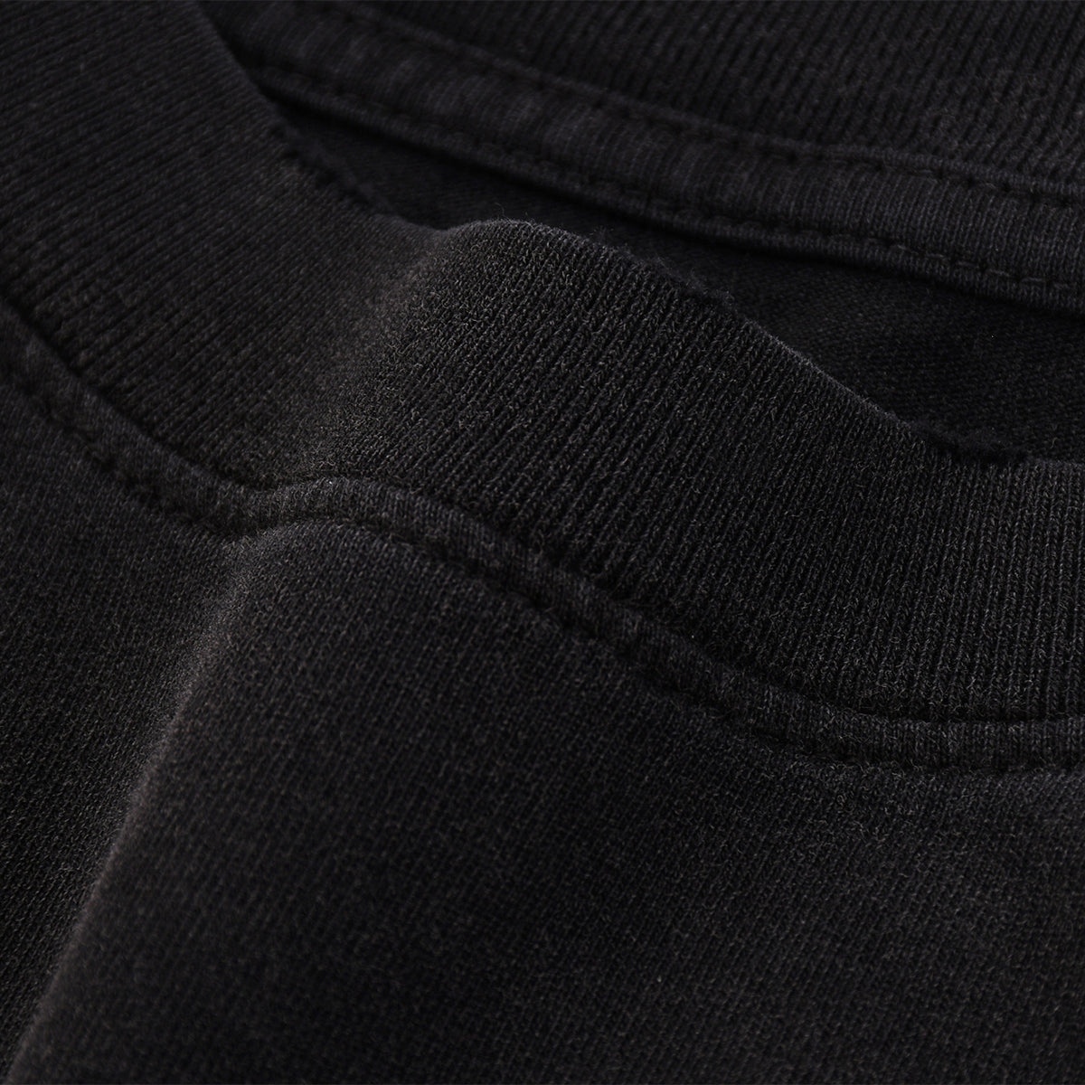 Black Washed Cotton Ripped Boxy Tee