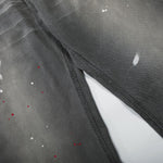 Wide Leg Banana Jeans Cat Whisker Painted Denim