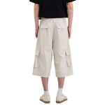 High-Waist Multi-Pocket Cargo Bermuda Shorts