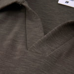 Retro Boxy Wool Blend Seagull Collar Polo Shirt