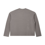 260G Waffle Knit Boxy Long Sleeve Tee