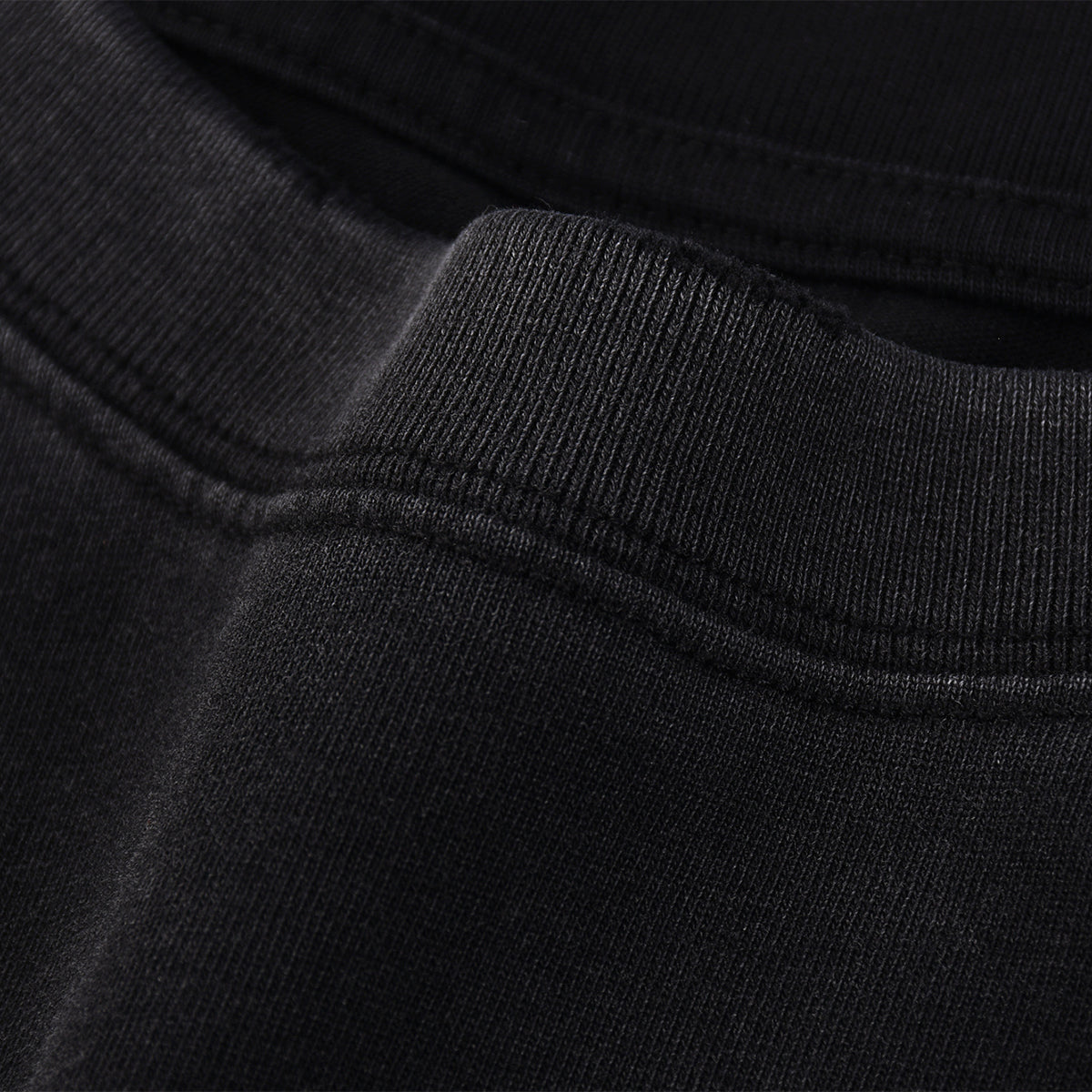 Black Washed Cotton Ripped Sweatshirt