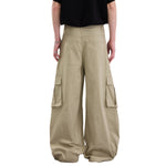 Loose Fit Curved Parachute Pants