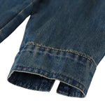 Long-Sleeve Button-Front Denim Shirt