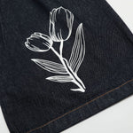 Floral Print Vintage Wide Leg Jeans