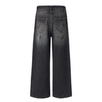 Paint Splatter Vintage Washed Straight Leg Jeans