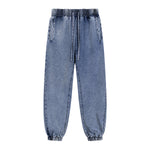 Washed Baggy Knit Denim Joggers